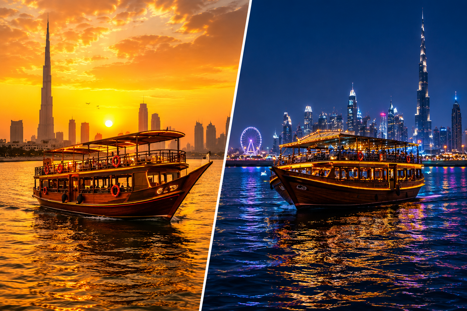 Crociera al tramonto o cena in crociera a Dubai: quale scegliere?